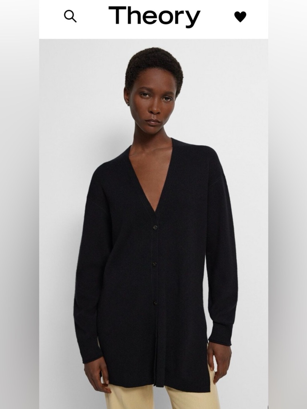 NEW - Long Navy Cardigan in wool size Large